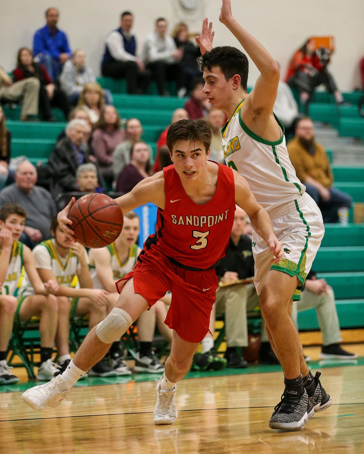 (Photo courtesy of JASON DUCHOW PHOTOGRAPHY)
Senior Christian Niemela drives past a  Lakeland defender on Monday night.