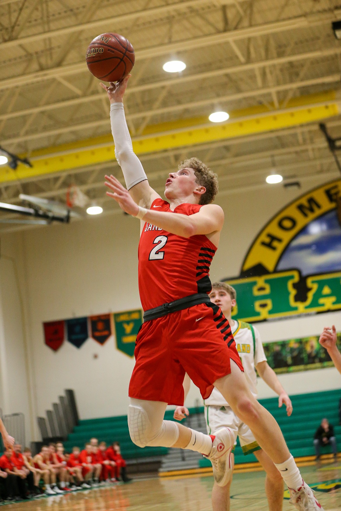 (Photo courtesy of JASON DUCHOW PHOTOGRAPHY)
Senior Kobe Banks attempts to hit a floater Monday night. Banks had 18 points in the game.