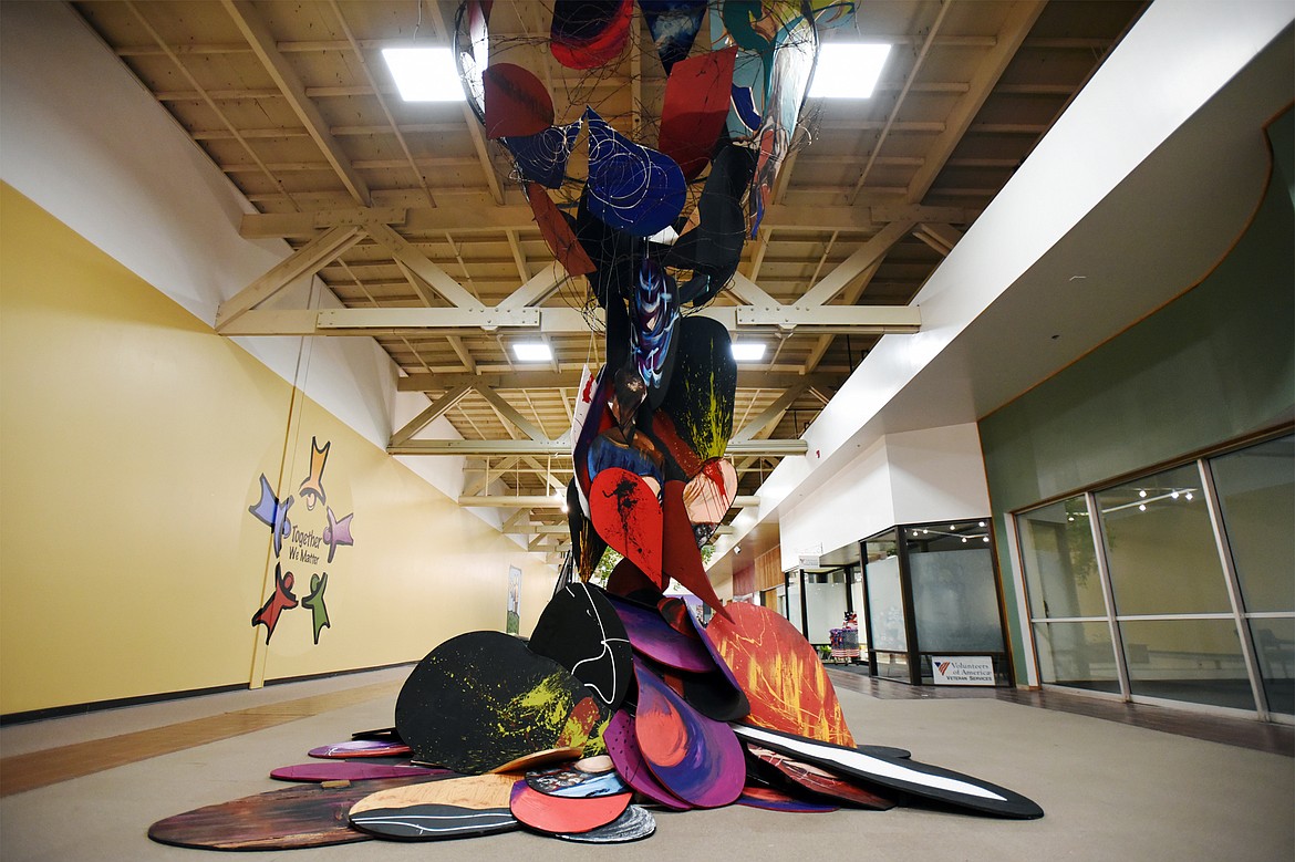 Artist Jennifer Thompson&#146;s piece titled &#147;Aspects of the Broken Heart&#148; at Gateway Community Center in Kalispell on Friday, Feb. 21. (Casey Kreider/Daily Inter Lake)