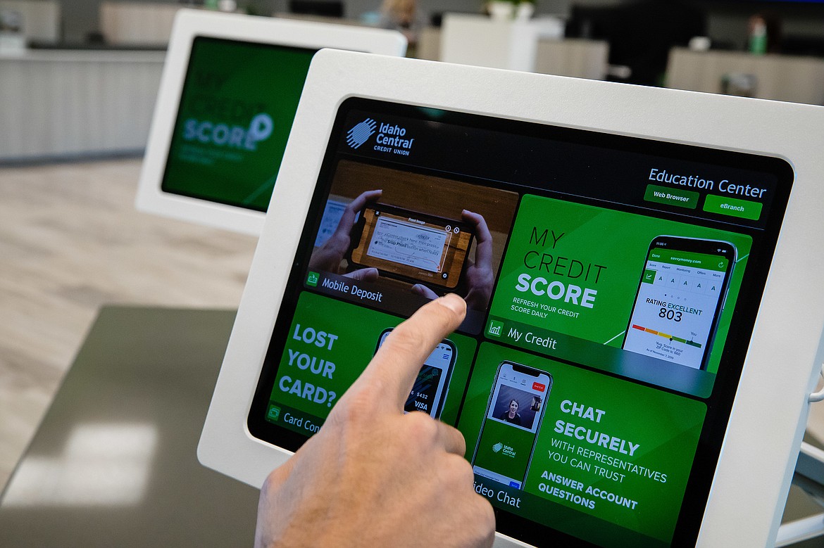 The newest ICCU branch in Coeur d&#146;Alene features self-service tablets for credit union members to use.