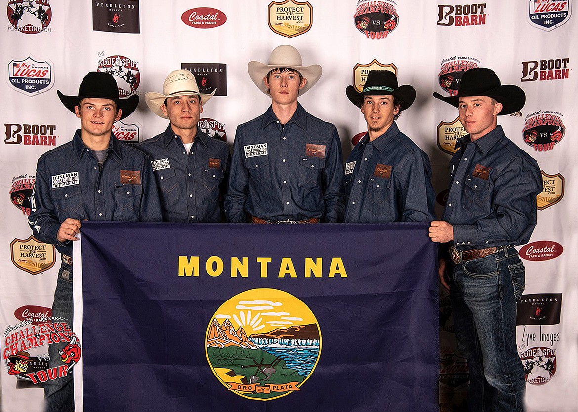 Payton Fitzpatrick (center) was a member of Team Montana in 2018 and 2019. Team Montana participated in the Challenge of Champions in Reno, Nevada and won the competition in 2018. (Photo courtesy of Elisha Fitzpatrick)