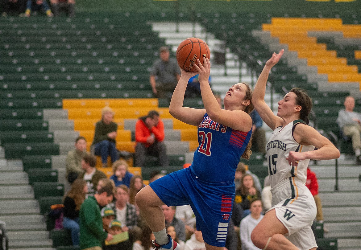 Graceanne Sevesind with a layup against Whitefish.