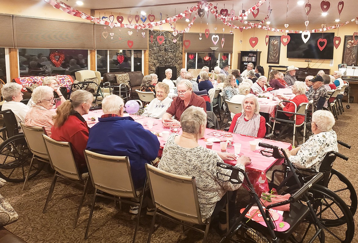 Photo by BECCA HARMON /ROADRUNNERS 4-H CLUB
The restorium residents enjoyed a romantic prime rib dinner on Valentine&#146;s Day.