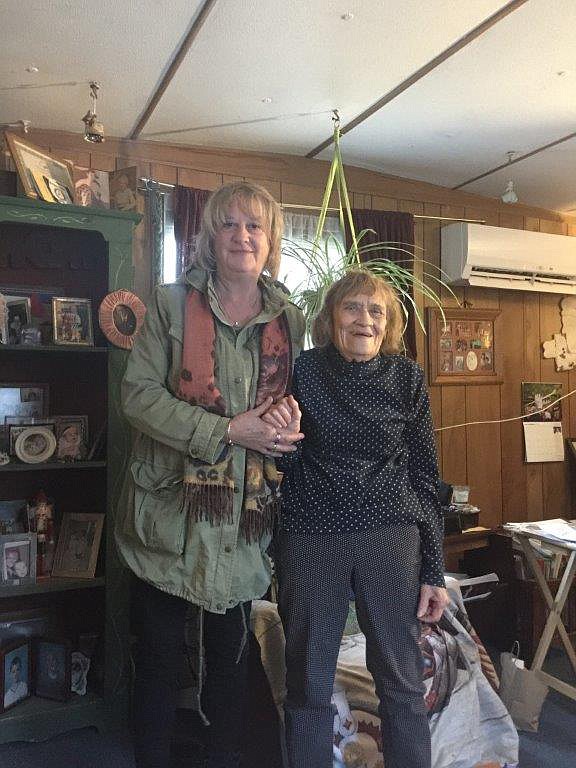 Flathead County Deputy Clerk Duana DeReu is pictured with Spokane resident Naomi McCrea, after DeReu hand-delivered a death certificate for McCreas son, who disappeared while hang-gliding in Kalispell in 1987. It was a two-year effort by DeReu to get the certificate and give McCrea, now 91, closure in her sons death. (Courtesy photo)