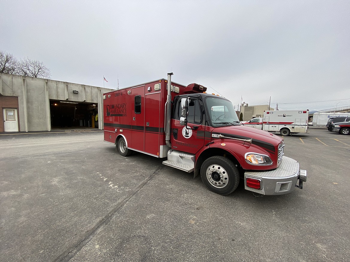 Photo courtesy of BOUNDARY AMBULANCE 
The ambulance used is a two-wheel drive ambulance that is normally not in use during the winter, so they were able to outfit it for the purpose.