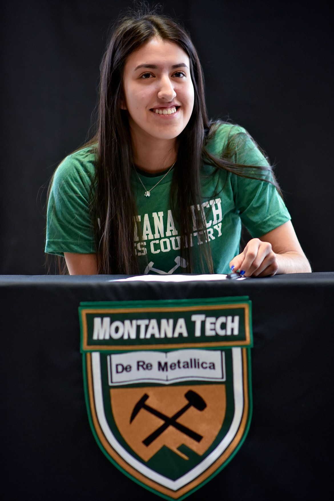 Mission senior Karolyna Buck signs a letter of intent to join Montana Tech&#146;s brand new cross-country program starting fall 2020. (Christa Umphrey photo)