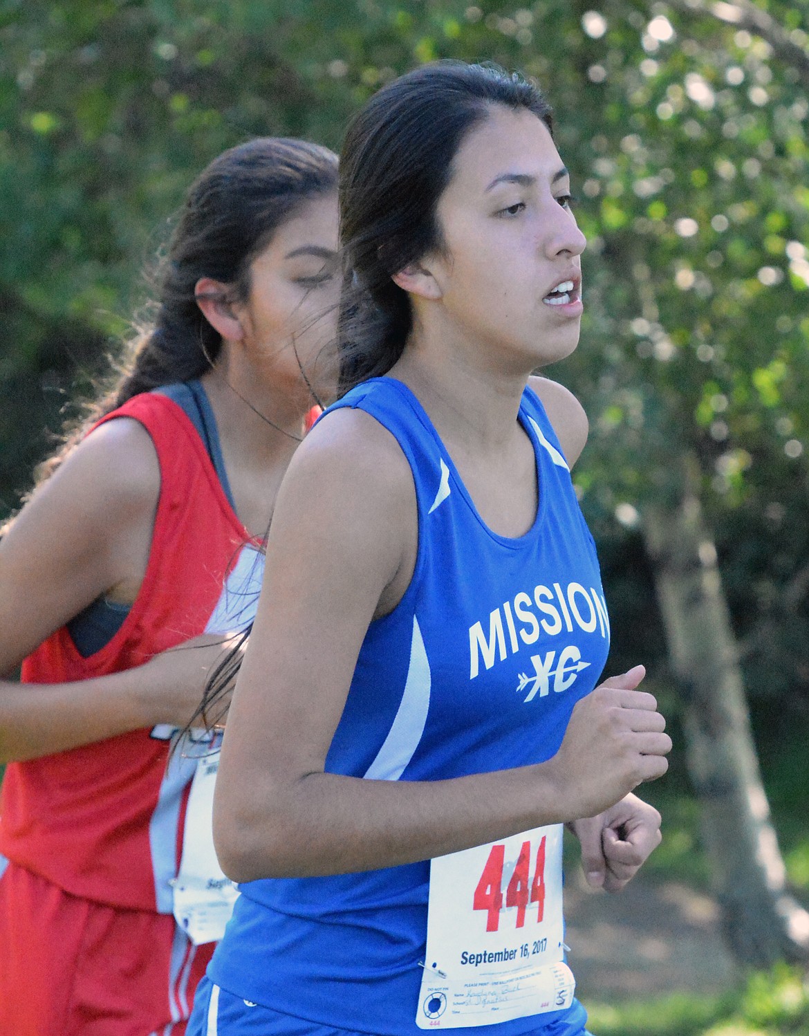 Mission&#146;s Karolyna Buck runs in a cross-country race. She recently signed a letter of intent to join the Montana Tech cross-country program. (File photo)