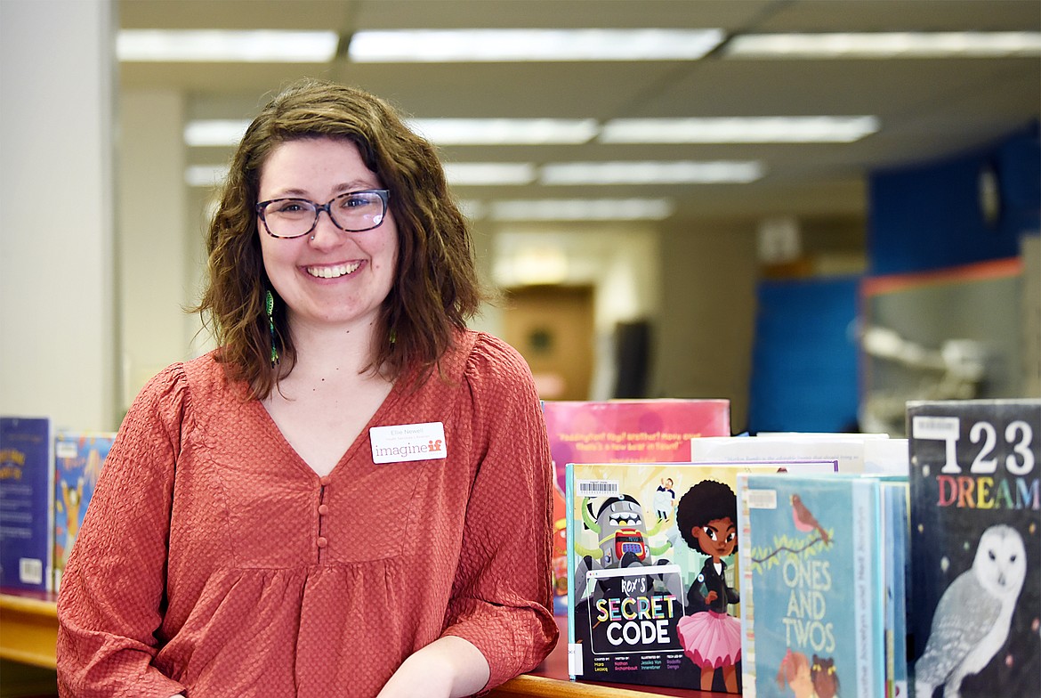 Ellie Newell, Youth Services Librarian at ImagineIF Library Kalispell, is shown at the library on Friday, March 6. (Casey Kreider/Daily Inter Lake)