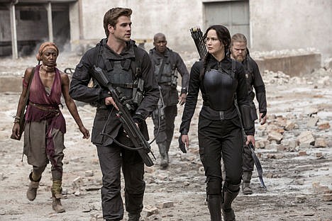 &lt;p&gt;In this image released by Lionsgate, Jennifer Lawrence portrays Katniss Everdeen, right, and Liam Hemsworth portrays Gale Hawthorne in a scene from &quot;The Hunger Games: Mockingjay Part 1.&quot;&lt;/p&gt;