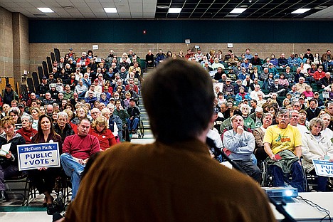 &lt;p&gt;Hundreds turned out to listen and offer input at a presentation on the City of Coeur d'Alene's proposed McEuen Park renovation Feb. 10, 2012, at Woodland Middle School.&lt;/p&gt;