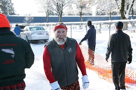 &lt;p&gt;His beard covered with ice, Gary Manola of Coeur d'Alene finishes the Hangover Handicap fun run on Saturday morning. The five-mile race benefited TESH, Inc.&lt;/p&gt;