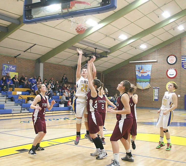 &lt;p&gt;Logan Beckman take a shot against the Troy Lady Trojans on Dec. 21 at home. Beckman led the Lady Hawks in scoring for the game, posting 14 points total.&lt;/p&gt;