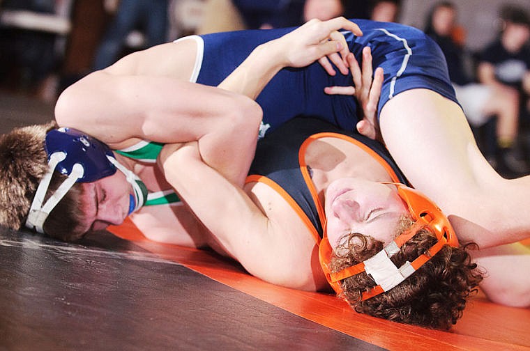 &lt;p class=&quot;p1&quot;&gt;&lt;strong&gt;Glacier&#146;s&lt;/strong&gt; Sam Barber (left) tries to pin Flathead&#146;s Lucas DeCock Thursday night during the 113-pound wrestling match a Flathead High School. (Patrick Cote/Daily Inter Lake)&lt;/p&gt;