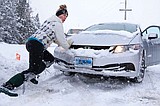 Stuck in the snow