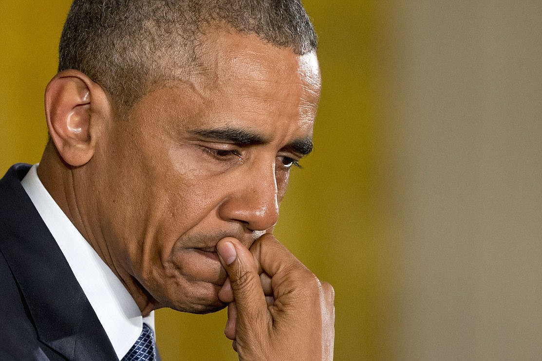 &lt;p&gt;An emotional President Barack Obama pauses as he speaks about the youngest victims of the Sandy Hook shootings, Tuesday, Jan. 5, 2016, in the East Room of the White House in Washington, where he spoke about steps his administration is taking to reduce gun violence. (AP Photo/Jacquelyn Martin)&lt;/p&gt;