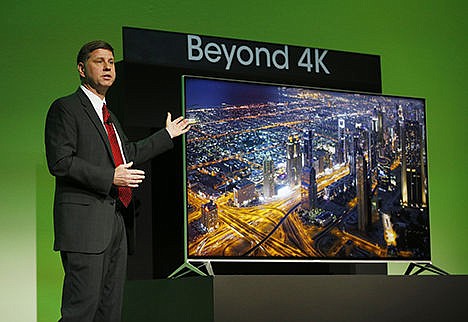 &lt;p&gt;Jim Sanduski, President of Sharp Electronics Marketing Corporation of America, introduces the Sharp Aquos Beyond 4K Ultra HD television Monday in Las Vegas.&#160;&lt;/p&gt;