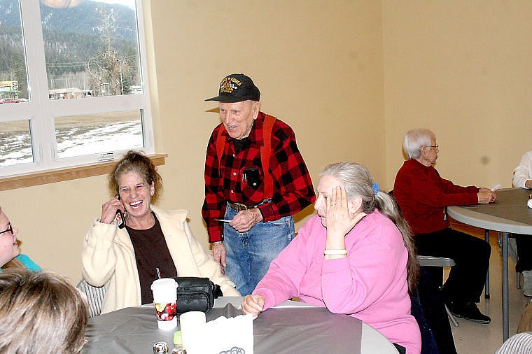 &lt;p&gt;Vicki Olson, Dan Cordell and Sheryl Stapleton share a laugh as they enjoy the first meal at new St. Regis Senior Center. The new building opened at the start of the year.&lt;/p&gt;