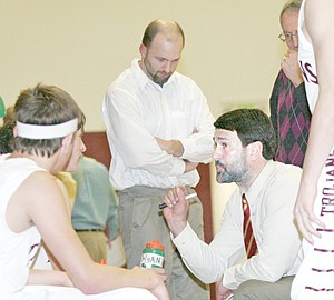 &lt;p&gt;Coach Andersen calls a time out in fourth quarter.&lt;/p&gt;