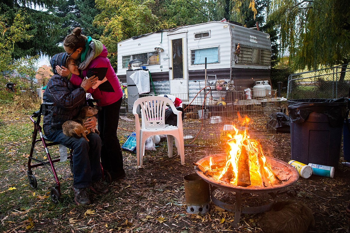 &lt;p&gt;TESS FREEMAN/Press&lt;/p&gt;&lt;p&gt;Mary Tappan hugs her granddaughter Alex Schofield&#160;goodbye after Schofield spent the day helping Tappan clean up her yard in Dalton Gardens on Oct. 28, 2014. Tappan las lived on her property since 1971 but has trouble keeping up with her house and property because of health problems.&lt;/p&gt;