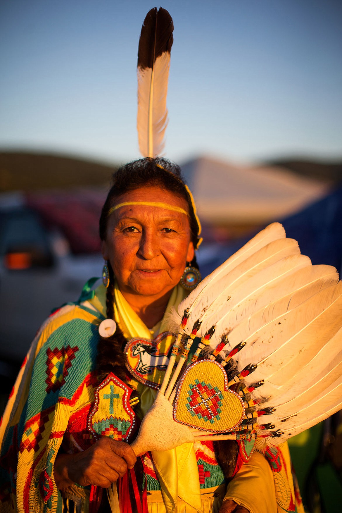 &lt;p&gt;TESS FREEMAN/Press&lt;/p&gt;&lt;p&gt;Agnes Francis, of the Nekaneet Cree, traveled from Maple Creek, Saskatchewan&#160;to participate in her third Julyamsh Powwow on Friday, July 25, 2014.&lt;/p&gt;