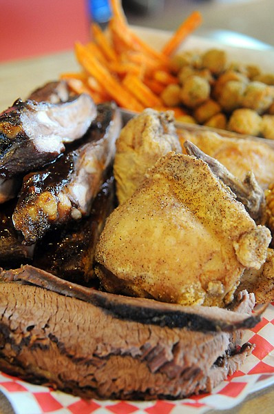 Beef Brisket, BBQ Ribs, Fried Chicken, Fried Okra and Sweet Potato Fries are among some of the southern style specialties available at The Shak in Whitefish.