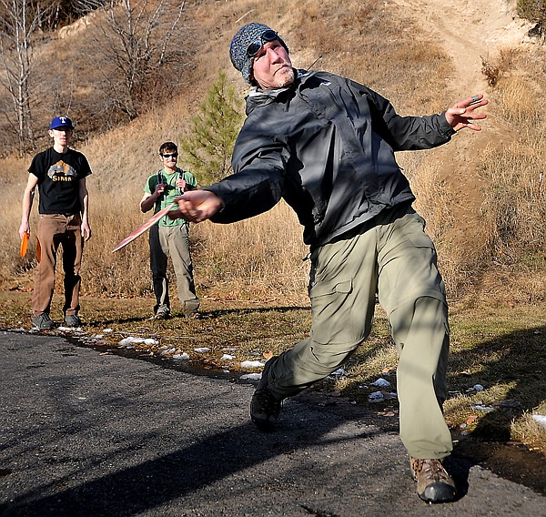 &lt;p&gt;Rich Johnson of Eureka, front, plays Frisbee golf with his son
Tim Johnson of Kalispell and Vitaliy Gerasimov of Eureka on
Wednesday afternoon at Lawrence Park. Wednesday&#146;s high temperature
of 50 degrees set a new weather record; the previous record high
for Jan. 4 was 47 degrees in 1902.&lt;/p&gt;