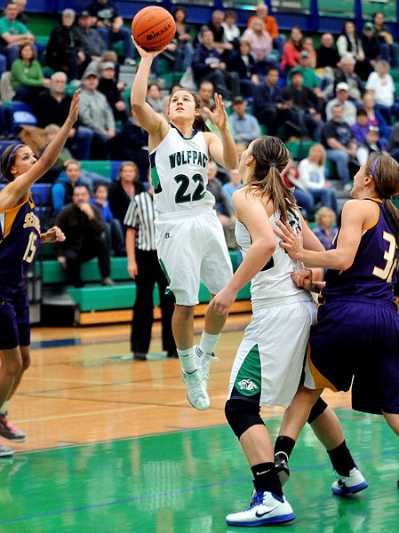 &lt;p&gt;Glacier junior guard Nicole Heavirland (22) puts up a shot
during Saturday&#146;s Western AA basketball game with Missoula Sentinel
at Glacier High School.&lt;/p&gt;