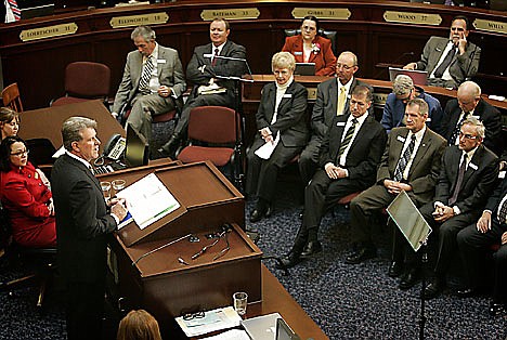 &lt;p&gt;Idaho Gov. C.L. &quot;Butch&quot; Otter delivers his State of the State address inside the House chambers at the Idaho Statehouse on Monday, Jan. 9, 2012 in Boise, Idaho. (AP Photo/Matt Cilley)&lt;/p&gt;