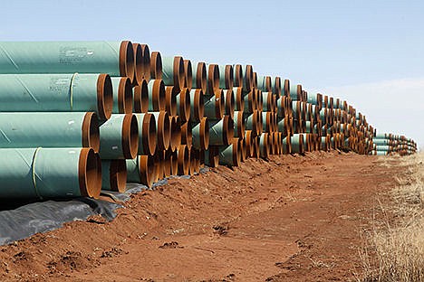 &lt;p&gt;Miles of pipe ready to become part of the Keystone Pipeline are stacked in a field near Ripley, Okla., on Feb. 1, 2012.&#160;&lt;/p&gt;