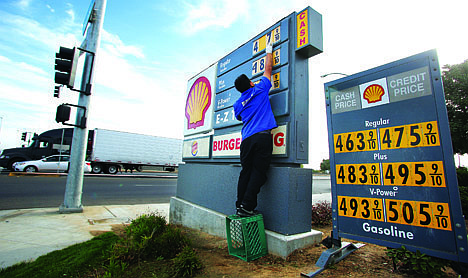 &lt;p&gt;Luis Cuevas changes the gas prices at the Shell station off California State Route 99. Forecasters say that ample oil supplies and weak U.S. gasoline demand will keep a lid on prices in 2103. The lows will be lower, the highs won?t be so high, and the average price of a gallon of gasoline will fall 5 percent to $3.44, according to the Energy Department.&lt;/p&gt;