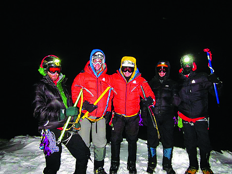 &lt;p&gt;Ted Angus, Benjamin Grammer, Colton Kennedy, Payton Hand and Chris Stolte at the top of Mount Rainier.&lt;/p&gt;