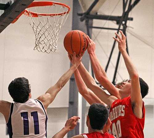 Under the basket