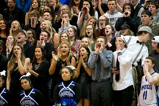 &lt;p&gt;Coeur d'Alene High School students try to distract a Post Falls boys basketball player as he shoots free throws in the second half of a match-up on Tuesday at Post Falls High School.&lt;/p&gt;