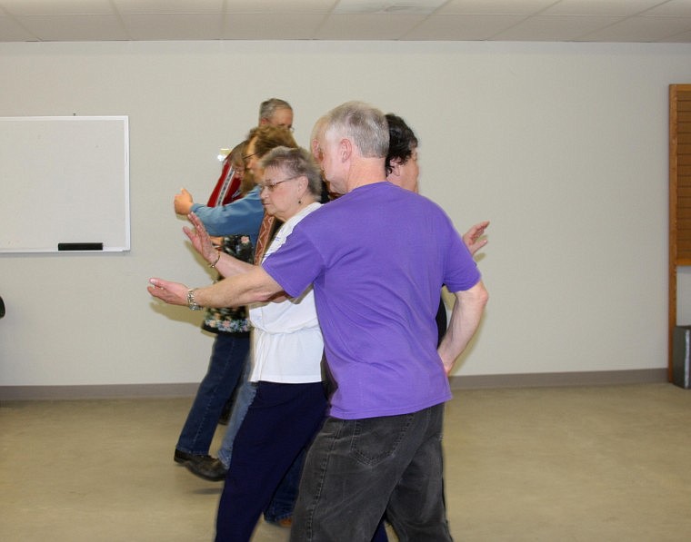 The more experienced dancers take a turn on the floor.