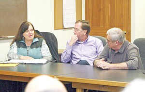 &lt;p&gt;Clerk and Recorder Tammy Lauer, left, Troy Mayor Darren Coldwell and County Commissioner Ron Downey.&lt;/p&gt;