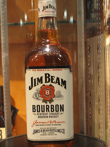 &lt;p&gt;In this Monday photo, a Jim Beam bourbon bottle is on display at the Jim Beam visitors center at Clermont, Ky.&lt;/p&gt;