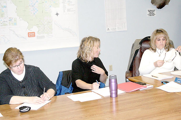 &lt;p&gt;District Ranger Tawnya Brummett explains the status of the Cedar Thom project to Commissioner Laurie Johnston during the County Commissioner's weekly meeting.&lt;/p&gt;