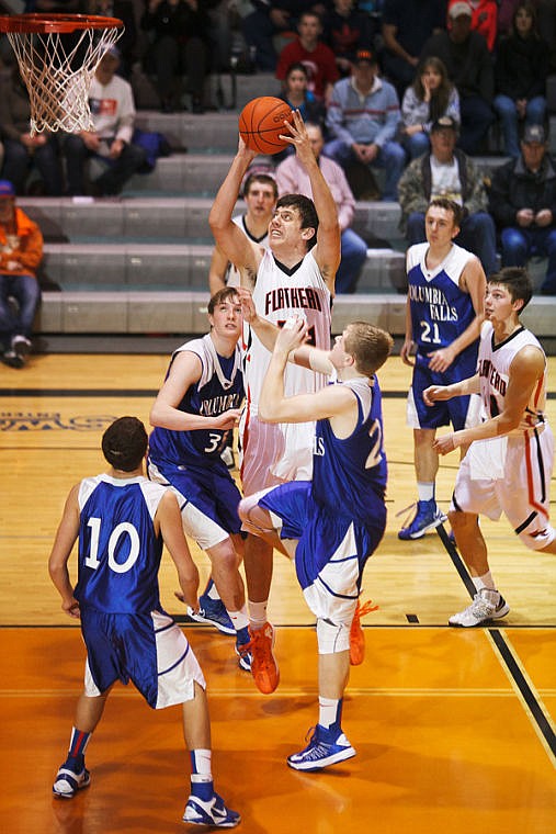 &lt;p&gt;Flathead&#146;s Garth West elevates on his way to the basket Tuesday night during the Braves&#146; victory over Columbia Falls at Flathead High School.&lt;/p&gt;