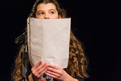 &lt;p&gt;Ellie Morrisroe, a fifth-grader at Hayden Meadows, reads her essay about human rights titled &#147;The Drum Major&#148; during the event.&lt;/p&gt;