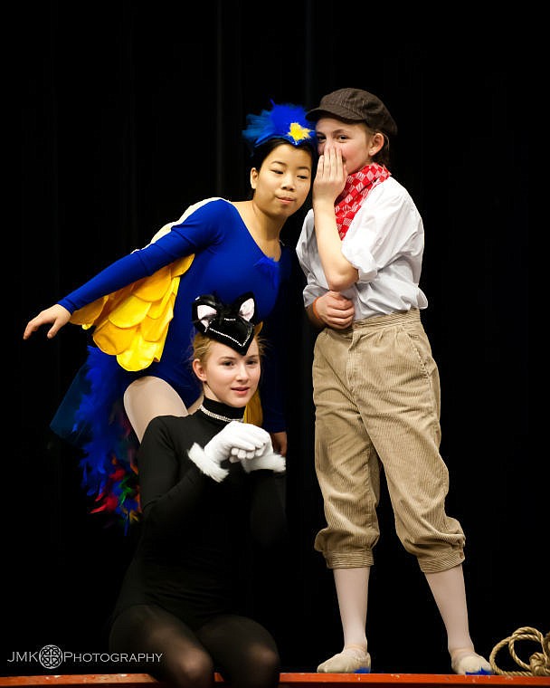 &lt;p&gt;Lilly Sherman of Whitefish, right, plays Peter in Noble Dance's interpretation of &quot;Peter and the Wolf,&quot; as performed by Glacier Symphony. Alice Green of Bigfork plays The Bird, left, and Elizabeth Sullivan of Kalispell plays The Cat, front.&lt;/p&gt;