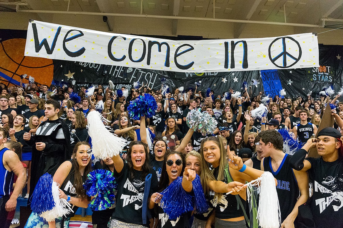 &lt;p&gt;The Coeur d&#146;Alene High School student section cheers prior to the announcement of the winner of the &#147;Fight for the Fish.&#148;&lt;/p&gt;