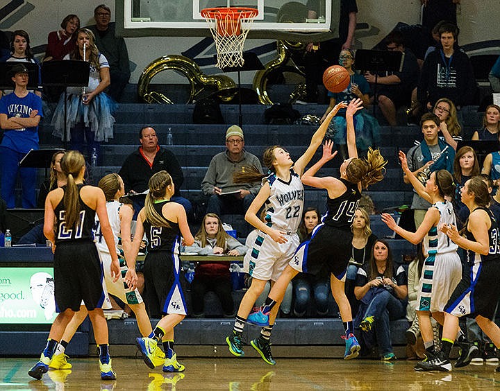 &lt;p&gt;Lake City&#146;s Lily Scott (22) blocks the shot by Coeur d&#146;Alene&#146;s Kayla Fagan (14).&lt;/p&gt;