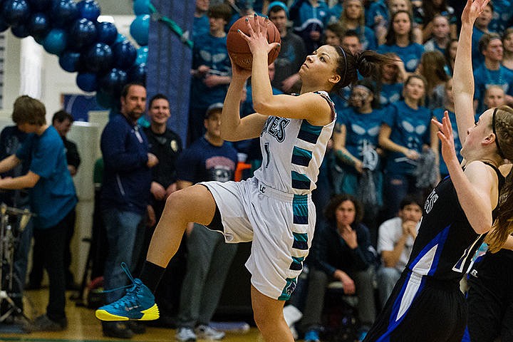 &lt;p&gt;Lake City&#146;s Halle Eborall drives to the basket passed Coeur d&#146;Alene defenders.&lt;/p&gt;