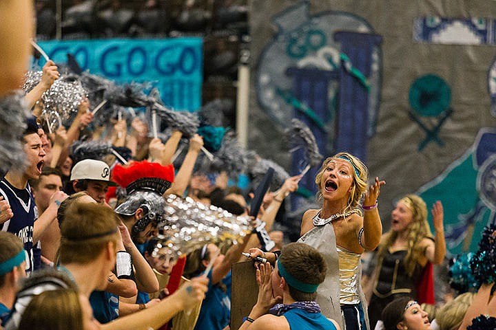 &lt;p&gt;Lake City senior Danielle Collinson leads the student section in a cheer during the girls game.&lt;/p&gt;