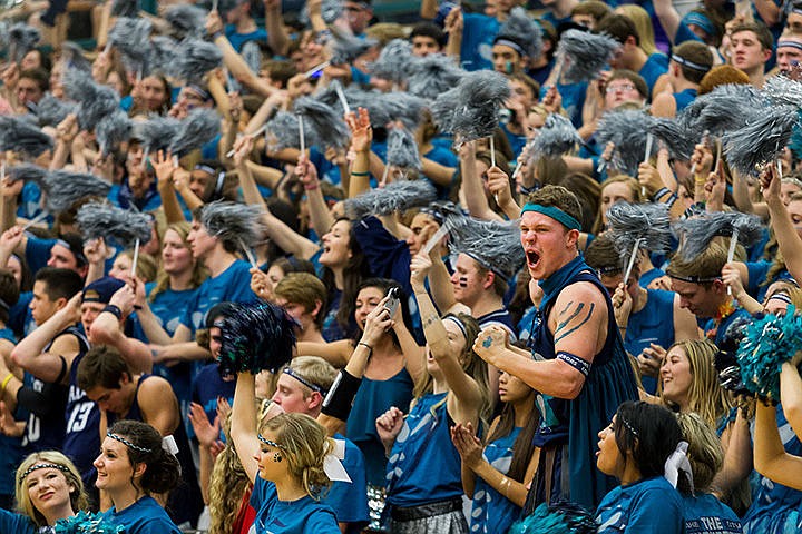 &lt;p&gt;Lake City High senior Isaac Chrisdentsen leads his fellow students in a cheer during the boys game.&lt;/p&gt;