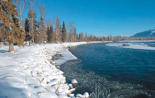 Chris Jordan/Daily Inter Lake&lt;br&gt;On this stretch of the Flathead River bank just north of the Montana 35 bridge, Flathead County has been told it has to fix improperly installed riprap and remove a sandbag berm. The flood-control measures were built almost four years ago.