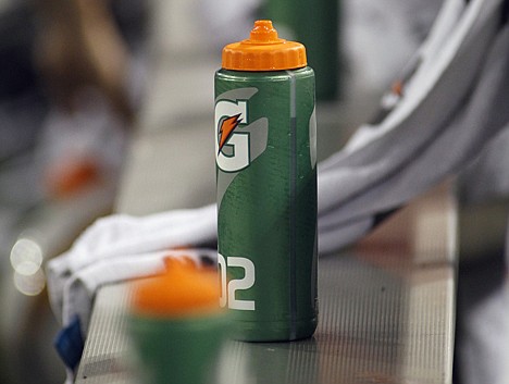 &lt;p&gt;In this Friday, Aug. 24, 2012, file photo, Gatorade bottles sit on the bench during preseason NFL football game between the Minnesota Vikings and the San Diego Chargers in Minneapolis.&lt;/p&gt;