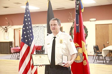 &lt;p&gt;Assistant Fire Chief Robert Morigeau of the Finley Point/Yellow Bay Fire Department accepted his award for Lake County Firefighter of the year.&lt;/p&gt;