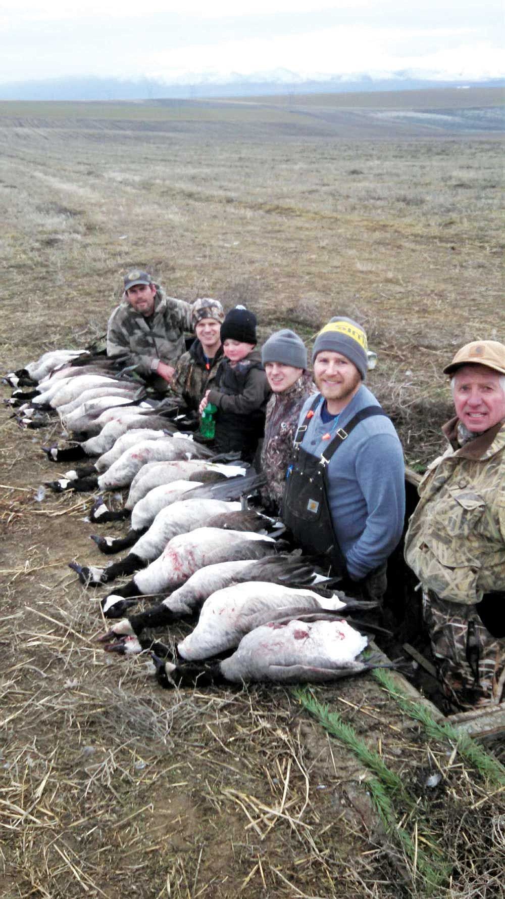 Levi enjoyed taking his father-in-law and brother-in-law hunting on the Royal Slope and harvested 20 geese.