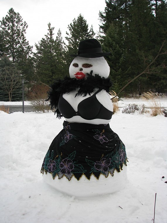 Sexy snow lady